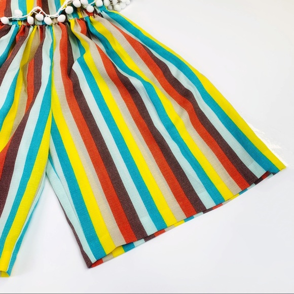NWT Bonnie Jean Striped Colorful Romper Sz 5 #186 - Picture 11 of 15